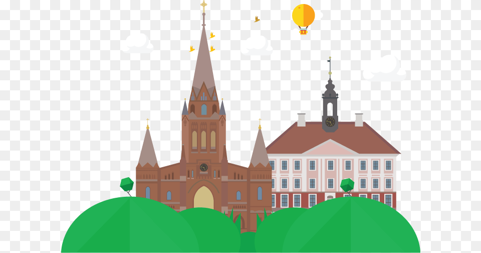 Tartu Town Hall, Architecture, Building, Tower, Cathedral Free Transparent Png
