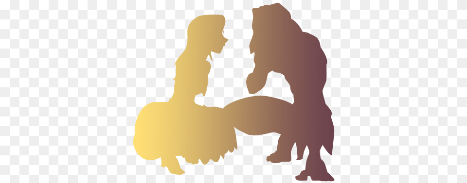 Tarzan And Jane Transparent Tarzan And Jane, Silhouette, Animal, Bear, Mammal Free Png Download