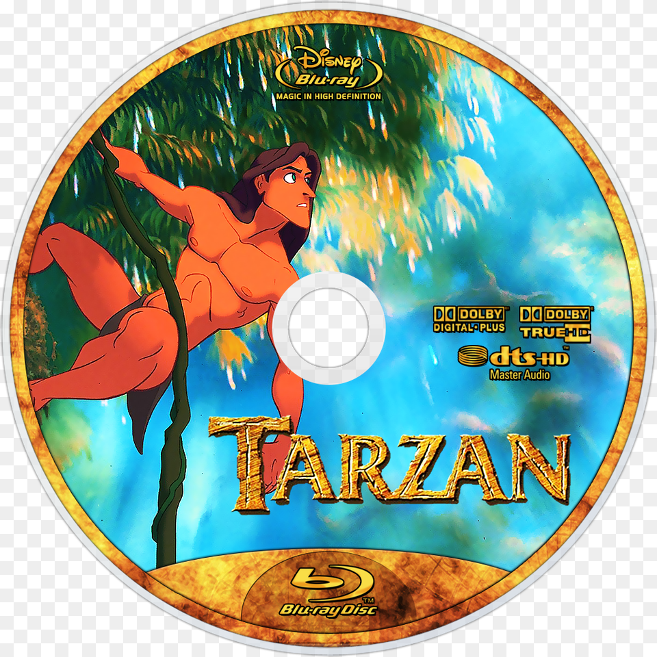 Tarzan Bluray Disc Image Tarzan Dvd Blu Ray, Disk, Face, Head, Person Free Transparent Png
