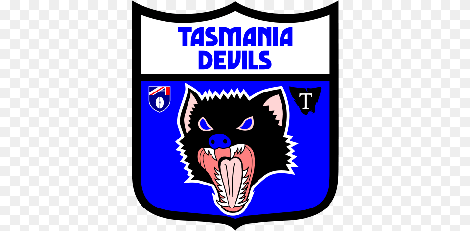 Tasmaniadevilslogoshield Zpsafa6e179 Tasmanian Devils Football Club, Logo, Animal, Cat, Mammal Png