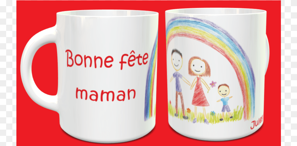 Tasse Bonne Fte Maman Label, Cup, Art, Porcelain, Pottery Free Png Download