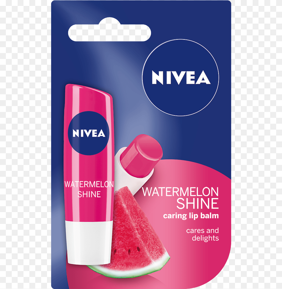 Taste The Summer Feel On Your Lips All Year Round While Nivea Strawberry Shine Caring Lip Balm, Advertisement, Food, Fruit, Plant Free Png
