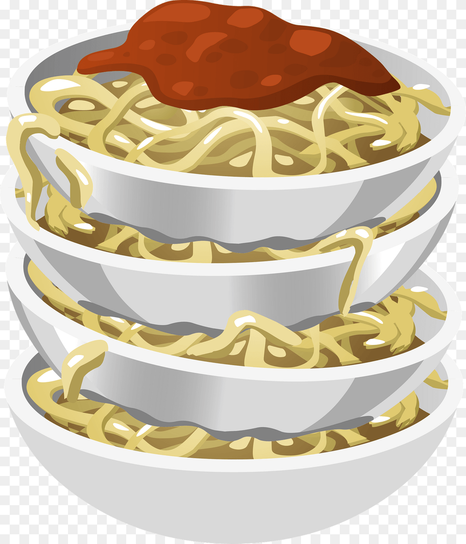 Tasty Pasta In Bowls Stacked Up Clipart, Food, Noodle, Birthday Cake, Cake Png