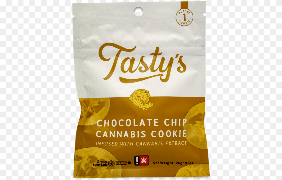 Tasty S Chocolate Chip Cannabis Cookie Bucatini, Powder, Bread, Food, Snack Free Png