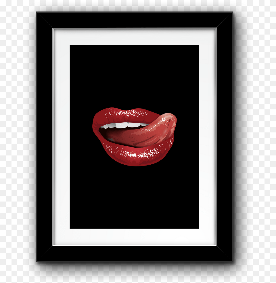 Tasty Tease Print Picture Frame, Body Part, Mouth, Person, Cosmetics Png