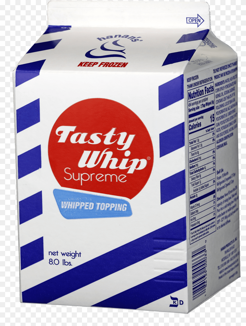 Tasty Whip Supreme Carton, Box, Beverage, Milk, Cardboard Png Image