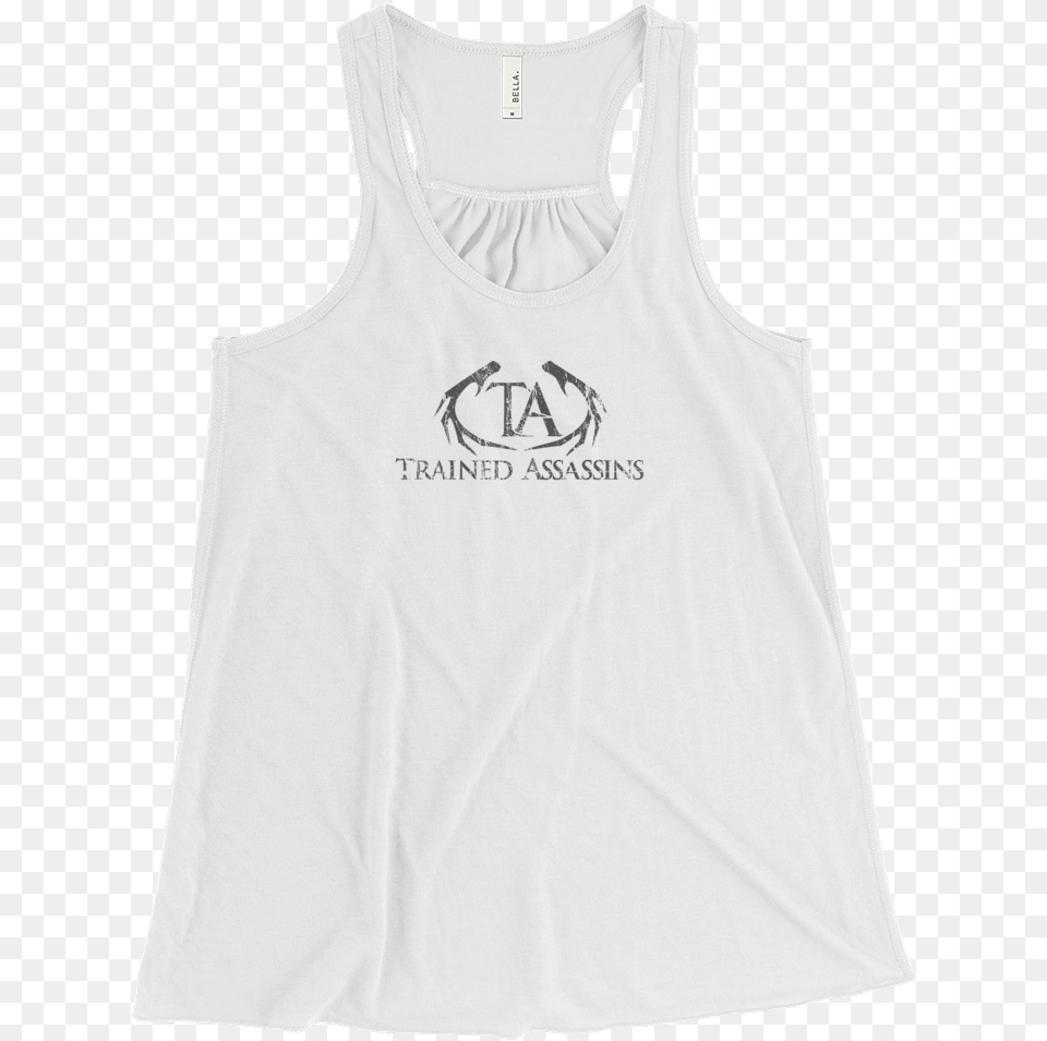 Tat Distressed Black Full Mockup White Active Tank, Clothing, Tank Top, Person Free Png Download