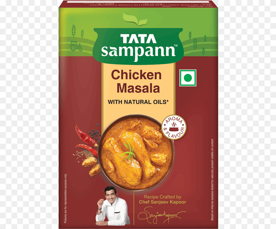 Tata Sampann Chicken Masala, Adult, Curry, Food, Male Png