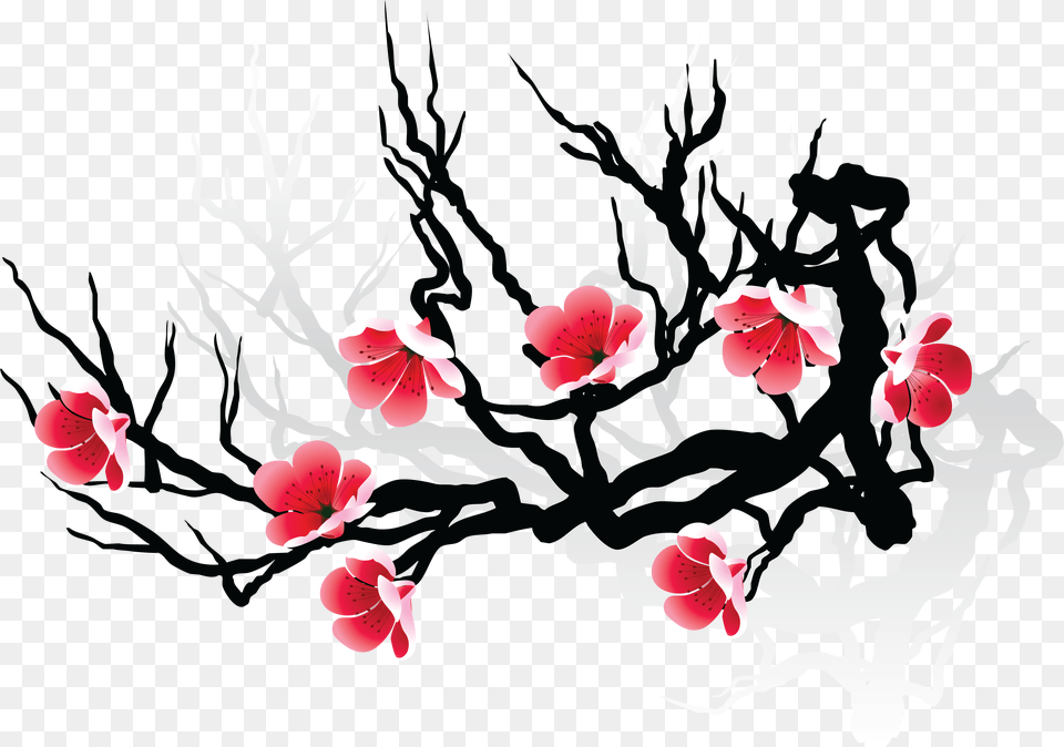 Tatoo Recherche Google Illustration Flowers Japanese Cherry Blossom Drawing, Flower, Petal, Plant, Art Png