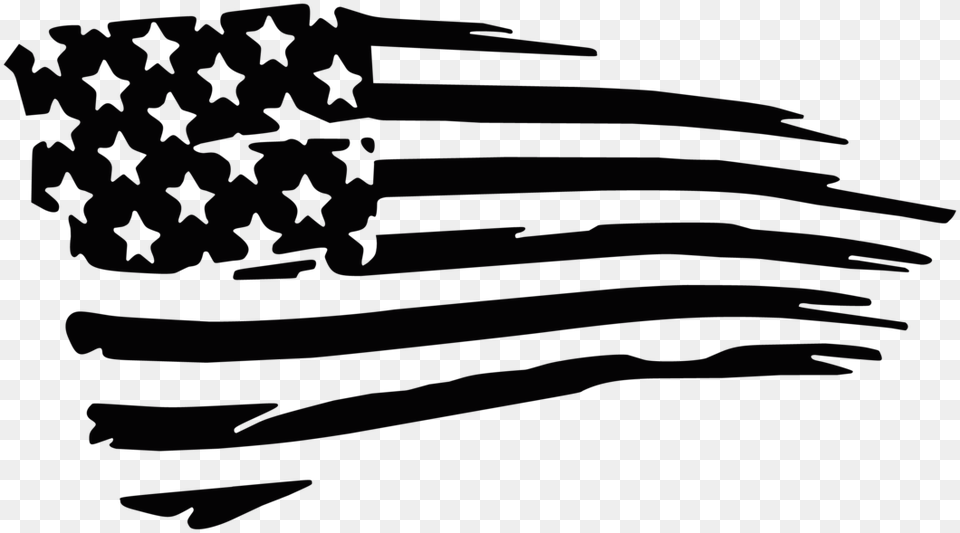 Tattered American Flag Tattered Thin Blue Line Flag, Clothing, Glove, Cutlery, American Flag Png Image