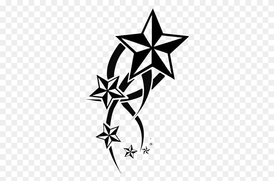 Tattoo, Star Symbol, Symbol, Stencil, Cross Free Png