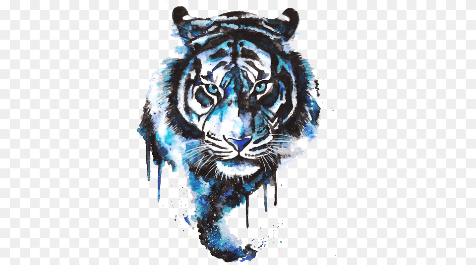 Tattoo Art Watercolor Tiger Painting Drawing Clipart Tiger Tattoo, Animal, Mammal, Wildlife, Cat Free Png