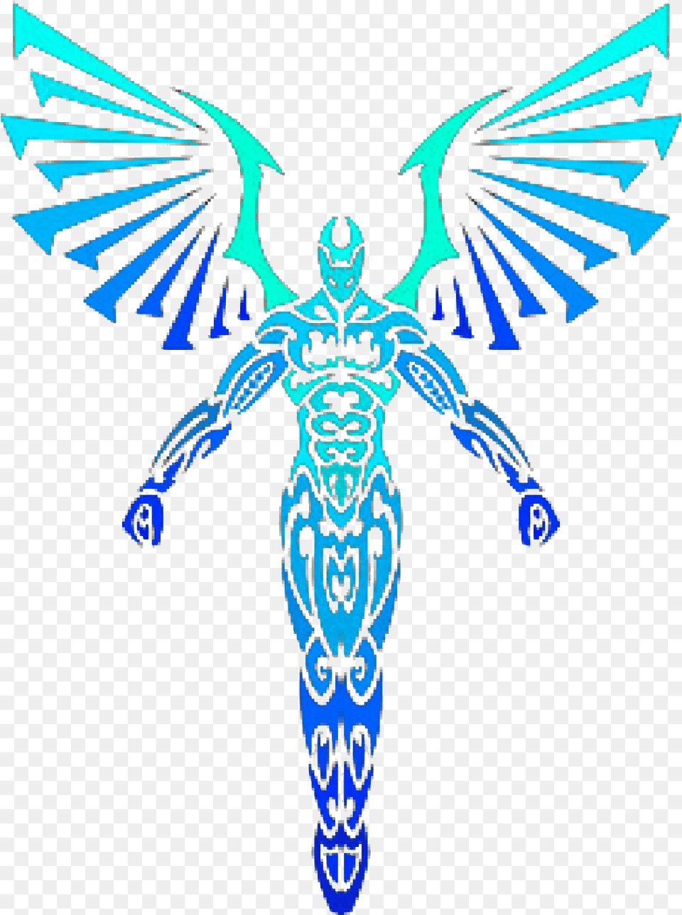 Tattoo Artist Polynesia Sleeve Tattoo Angel Guardian Angel Fallen Angel Tattoo, Emblem, Symbol, Person, Art Png