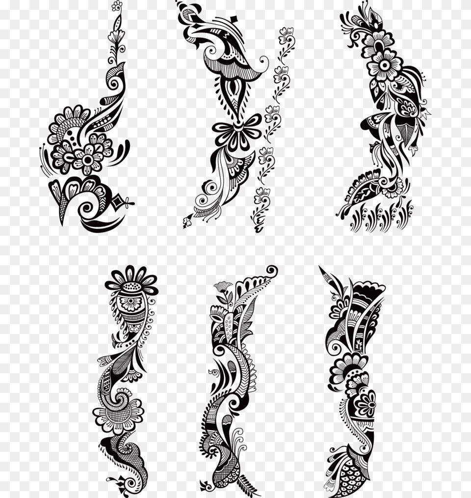 Tattoo Chinese Pattern Henna Mehndi Vintage Arabic Mehandi Design, Art, Floral Design, Graphics Png Image