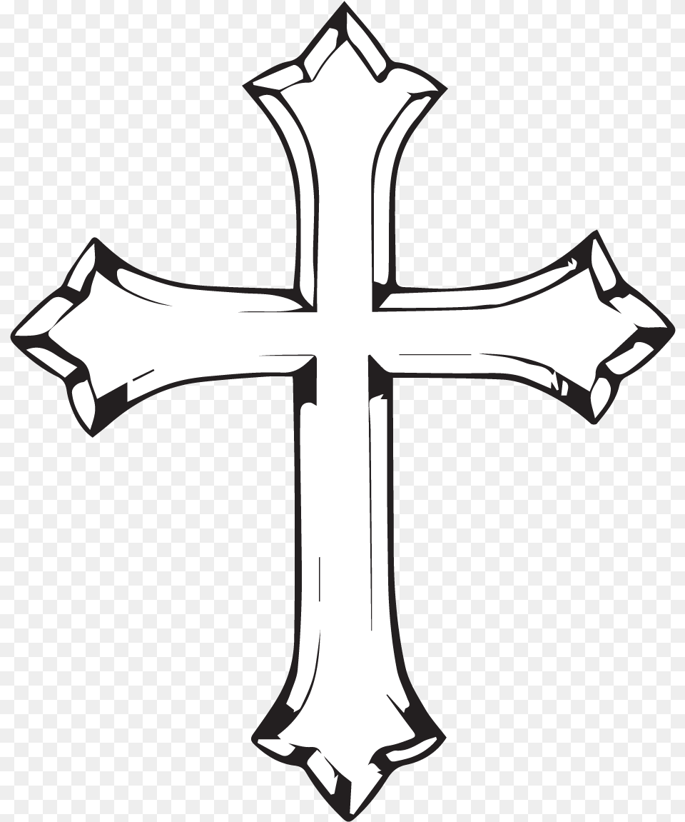 Tattoo Christian Cross Drawing Latinsk Kors Cross Coloring Pages, Symbol Png Image