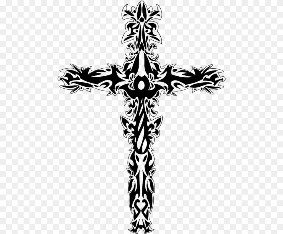 Tattoo Christian Cross Symbol Upside Down Cross White Background, Lighting, Nature, Night, Outdoors Free Png Download