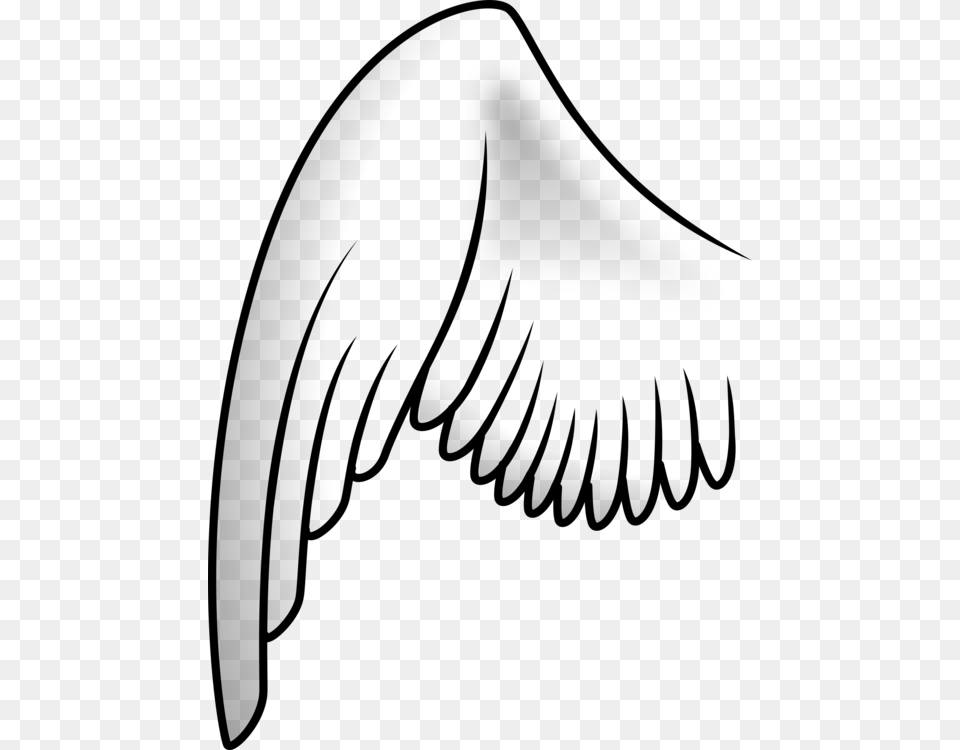 Tattoo Clip Art Download Angel Wing Drawing, Gray Png