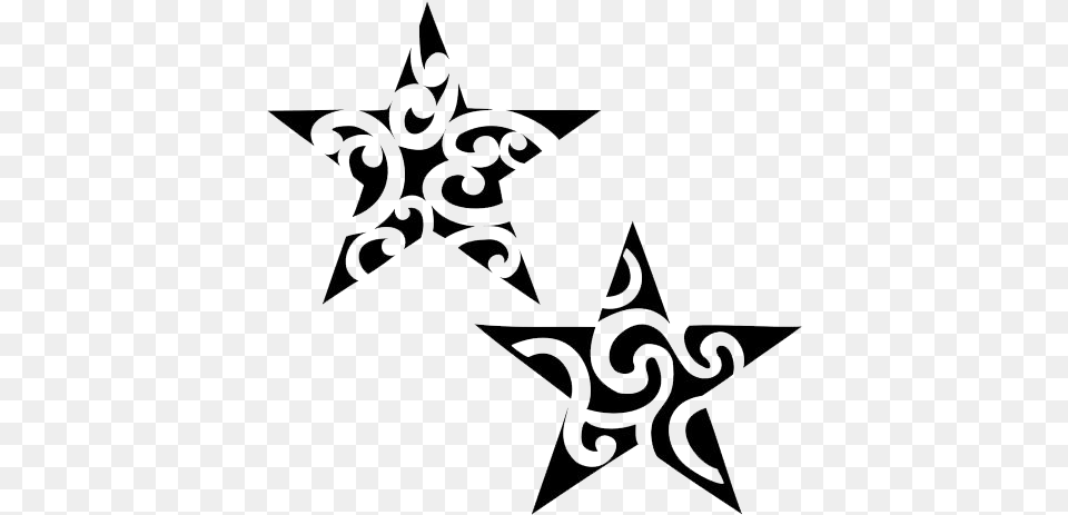 Tattoo Clipart Star Moon And Stars Tribal Tattoo, Star Symbol, Symbol Free Png