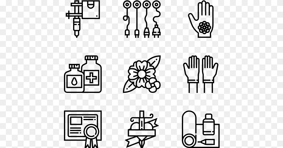 Tattoo Design Icon Vector, Gray Png