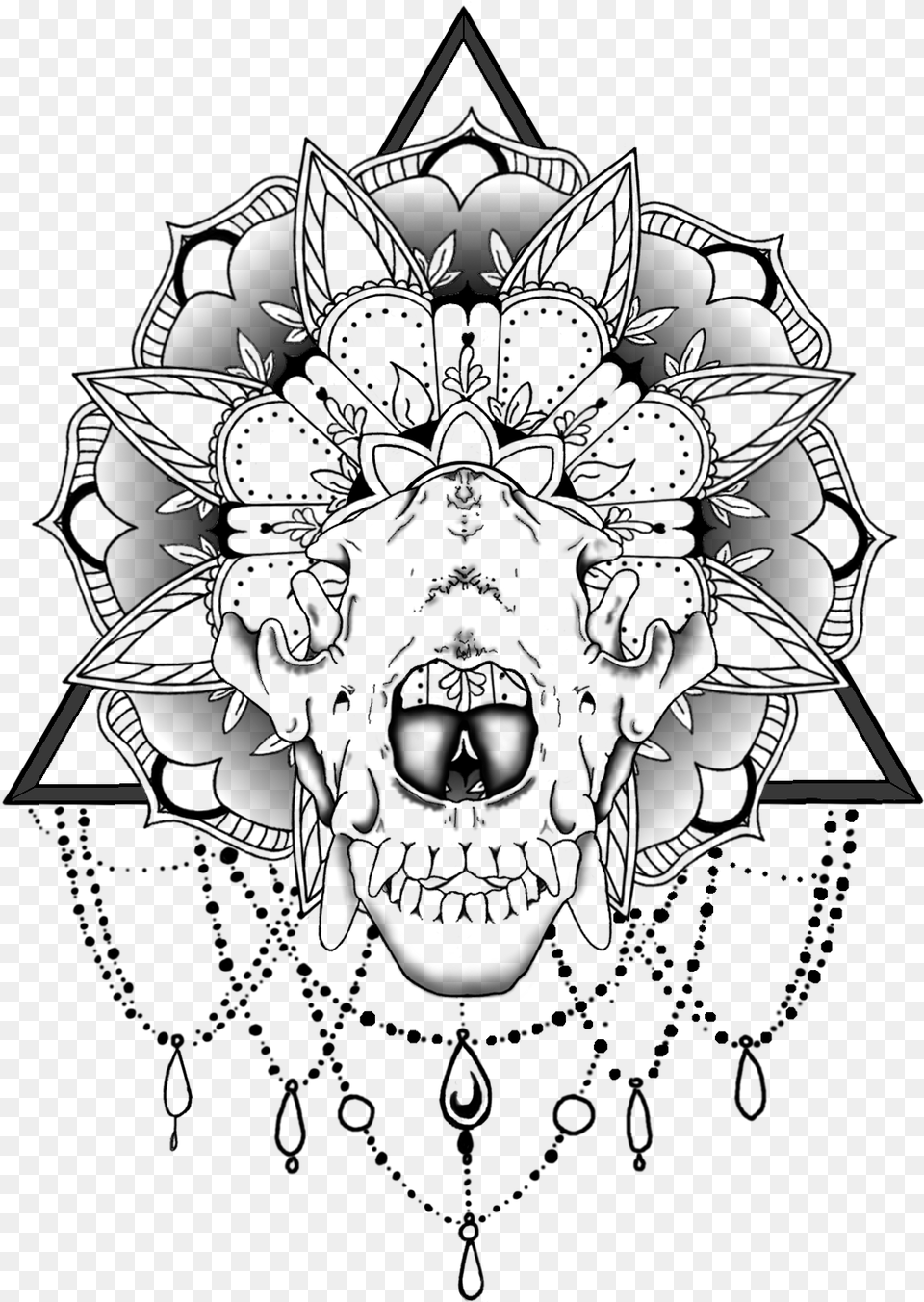 Tattoo Design Mandala And Skull, Triangle, Symbol, Text Png