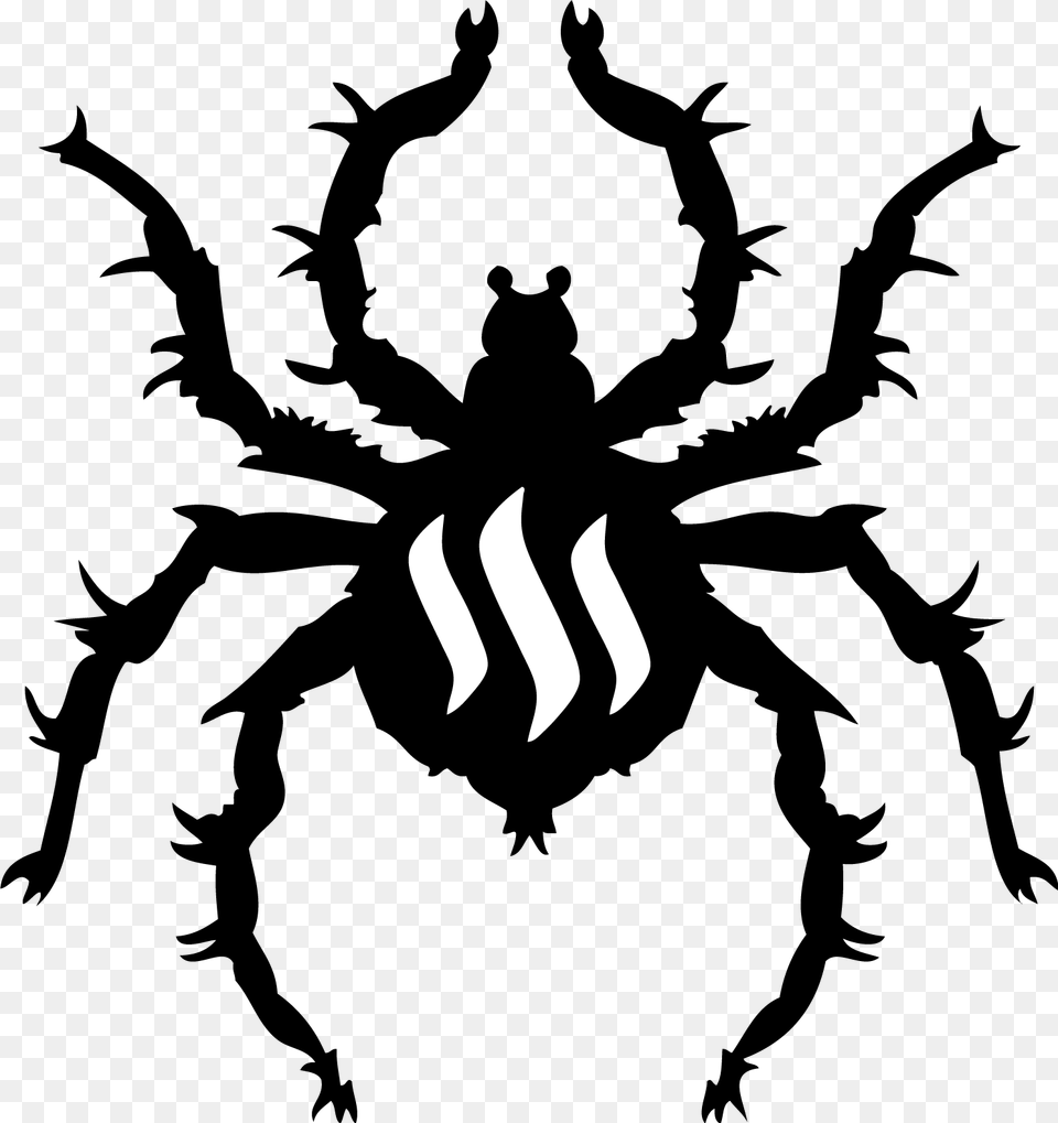 Tattoo Designs Spider Tribal, Cutlery, Fork, Text, Silhouette Png