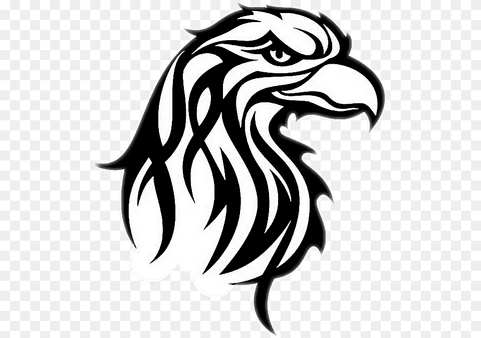 Tattoo Eagle Blackandwhite Eaglehead Simple Eagle Tattoos Designs, Stencil, Animal, Bird, Person Free Png