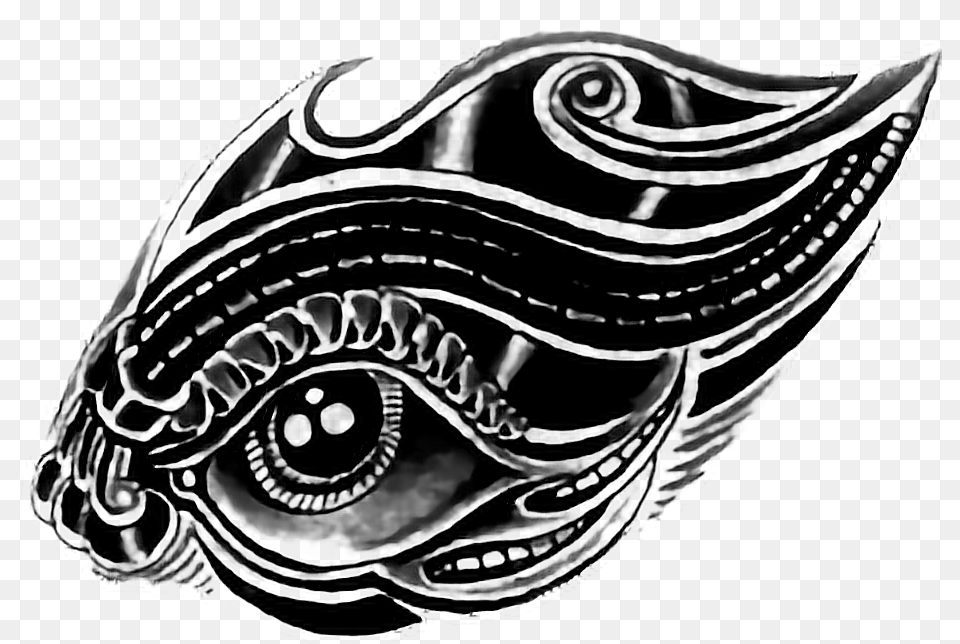 Tattoo Eye Blackandgrey, Animal, Dinosaur, Reptile, Art Free Png Download