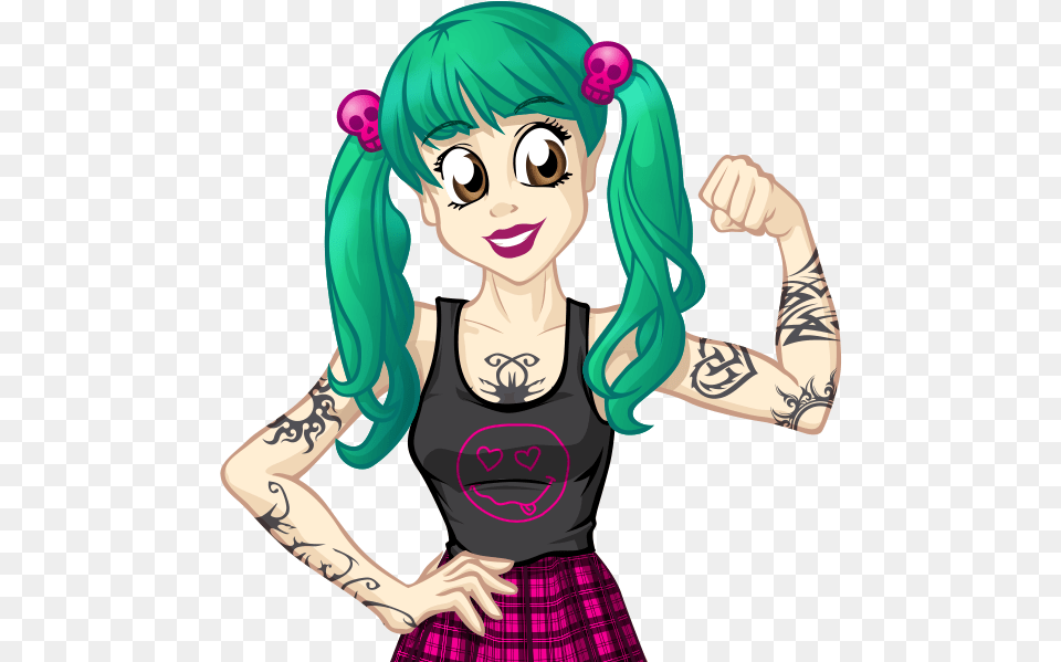 Tattoo Girl Stickers Tattoo For Girls Cartoon, Skin, Person, Adult, Woman Free Transparent Png