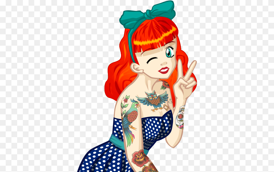 Tattoo Girl Stickers Tattoo Girl Sticker, Adult, Skin, Person, Woman Free Transparent Png