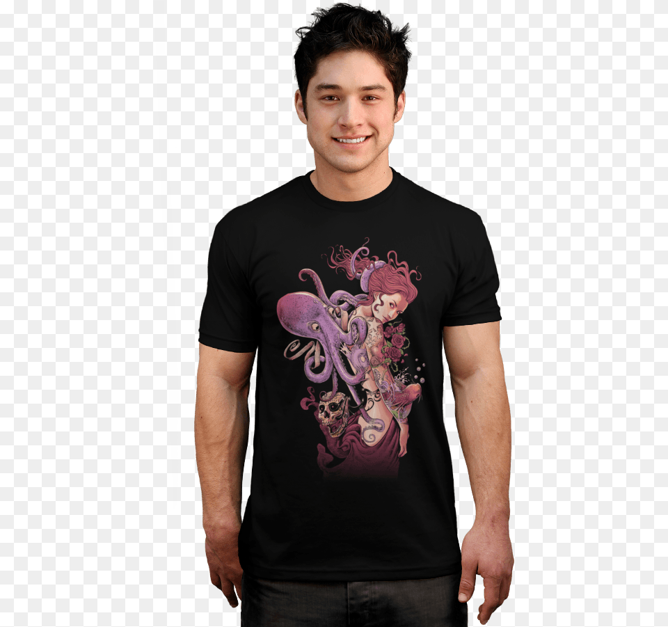 Tattoo Girl T Shirt Get Fit With Snoopeh, Clothing, T-shirt, Adult, Male Png Image