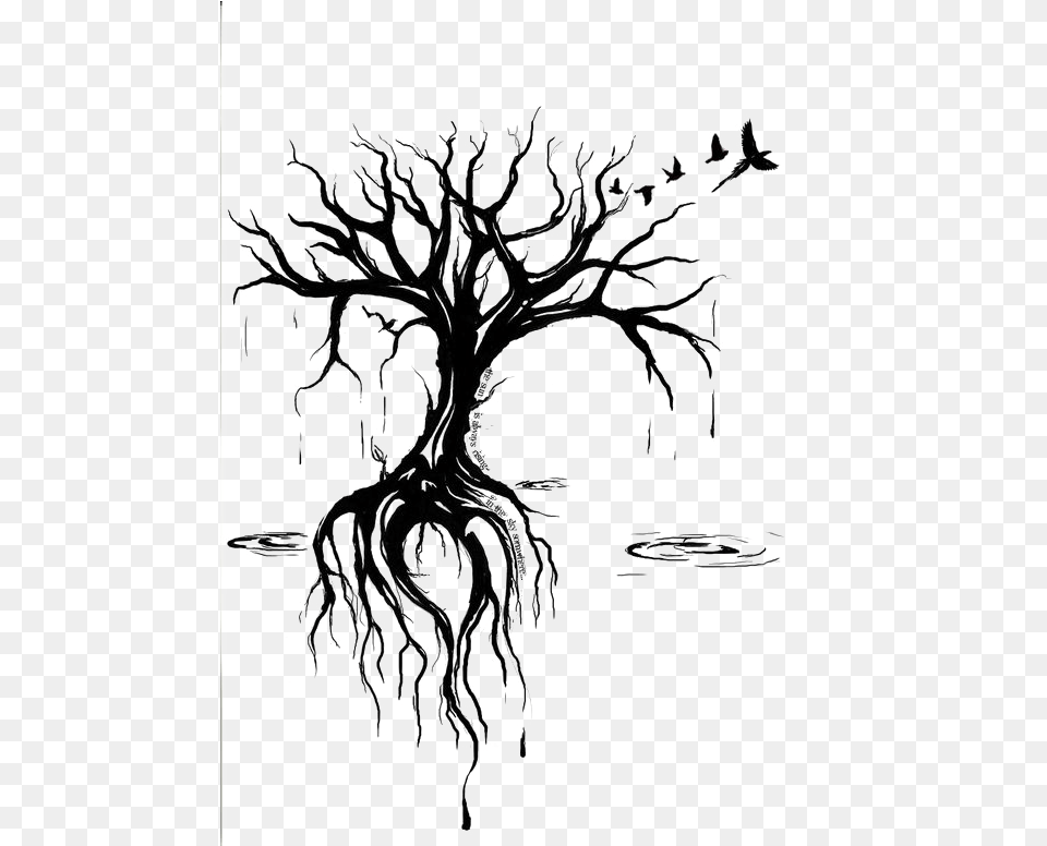 Tattoo Idea Drawing Art Tree Of Life Tattoo Drawing, Plant, Root Free Png