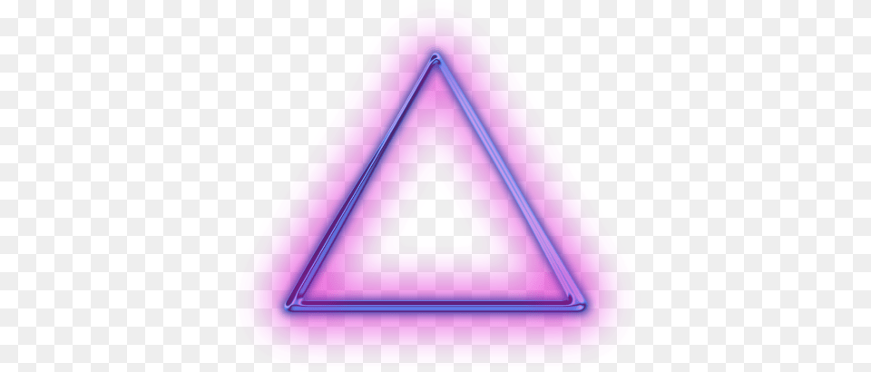 Tattoo Idea Triangle Neon Glow, Purple, Light Png