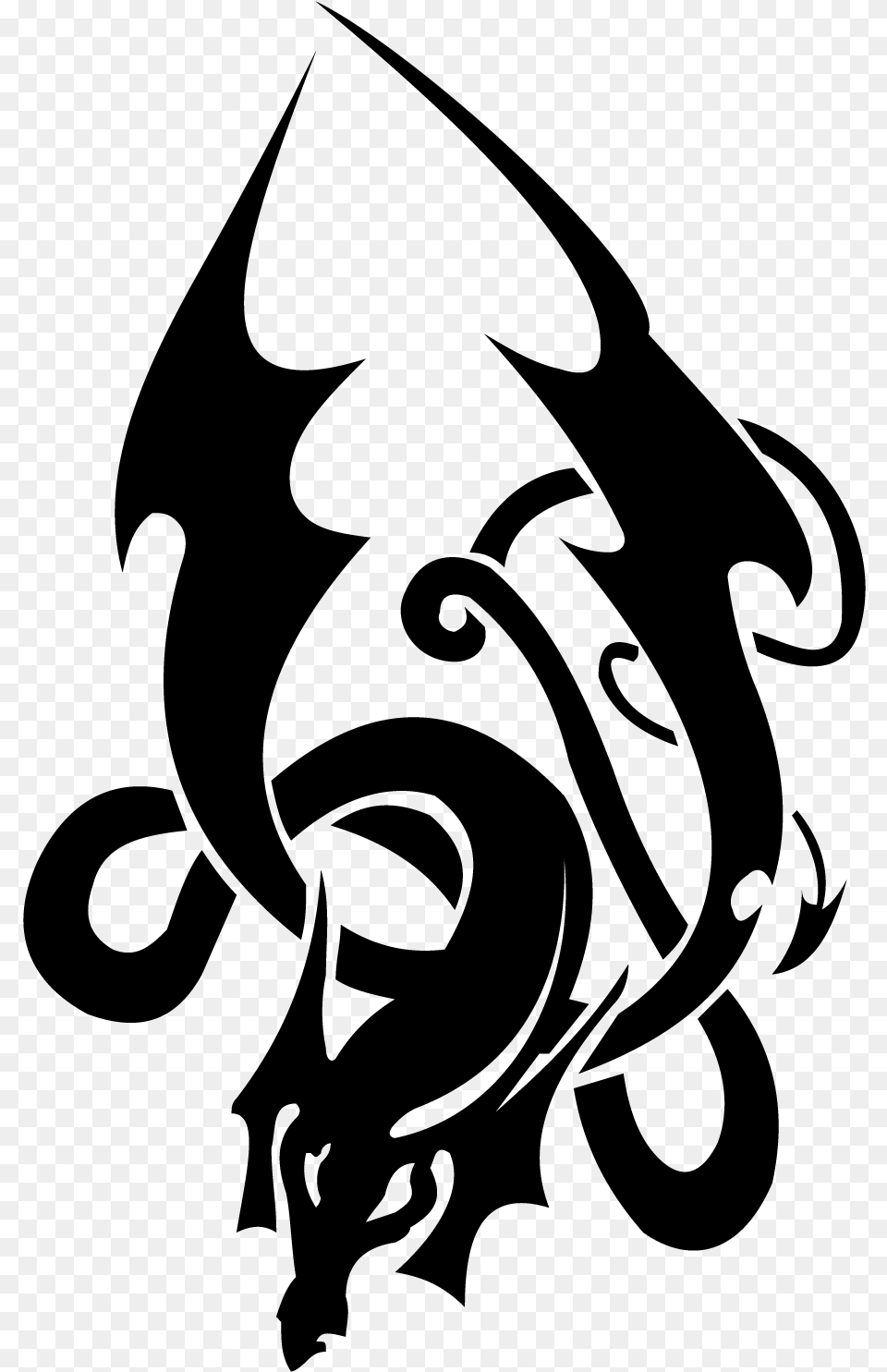 Tattoo Image Dragon Tattoo No Background, Gray Free Png Download