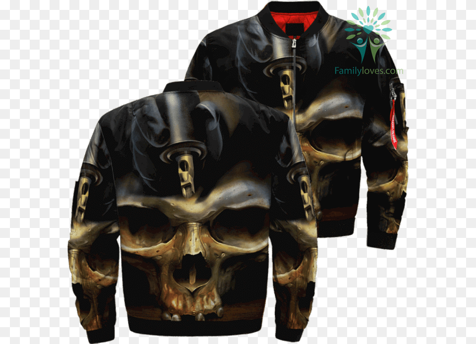 Tattoo Machine Skull Over Print Jacket Tag Familyloves Papeis De Parede Maquina Tattoo, Clothing, Coat, Adult, Male Free Png Download