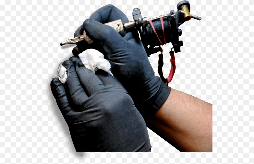 Tattoo Machine With Hand, Clothing, Glove, Adult, Male Free Png Download