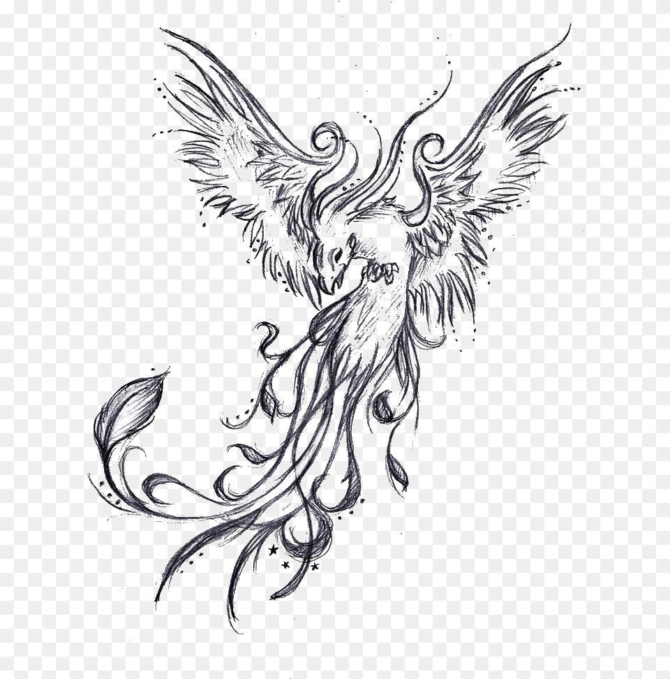 Tattoo Phoenix Sleeve Legendary Drawing Creature Clipart Phoenix Rising Tattoo Designs, Adult, Female, Person, Woman Free Png Download