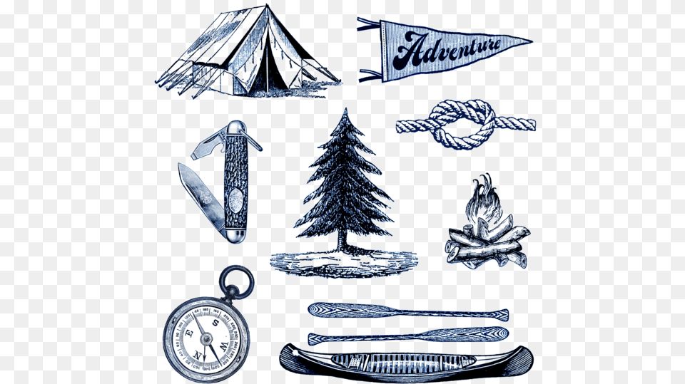 Tattoo Product Set Camping Summer Camp Tattly Clipart Camping Tattoo, Accessories, Plant, Tree Free Transparent Png
