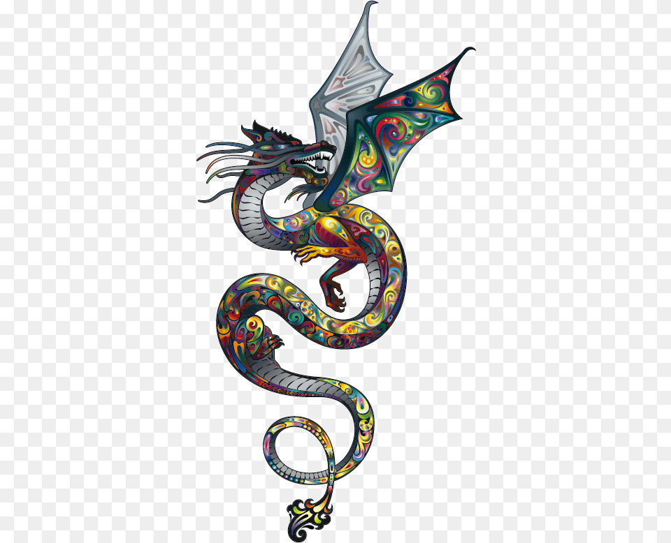 Tattoo School Old Sleeve Color Vector Chinese Dragon Tattoo, Animal, Fish, Sea Life, Shark Free Transparent Png