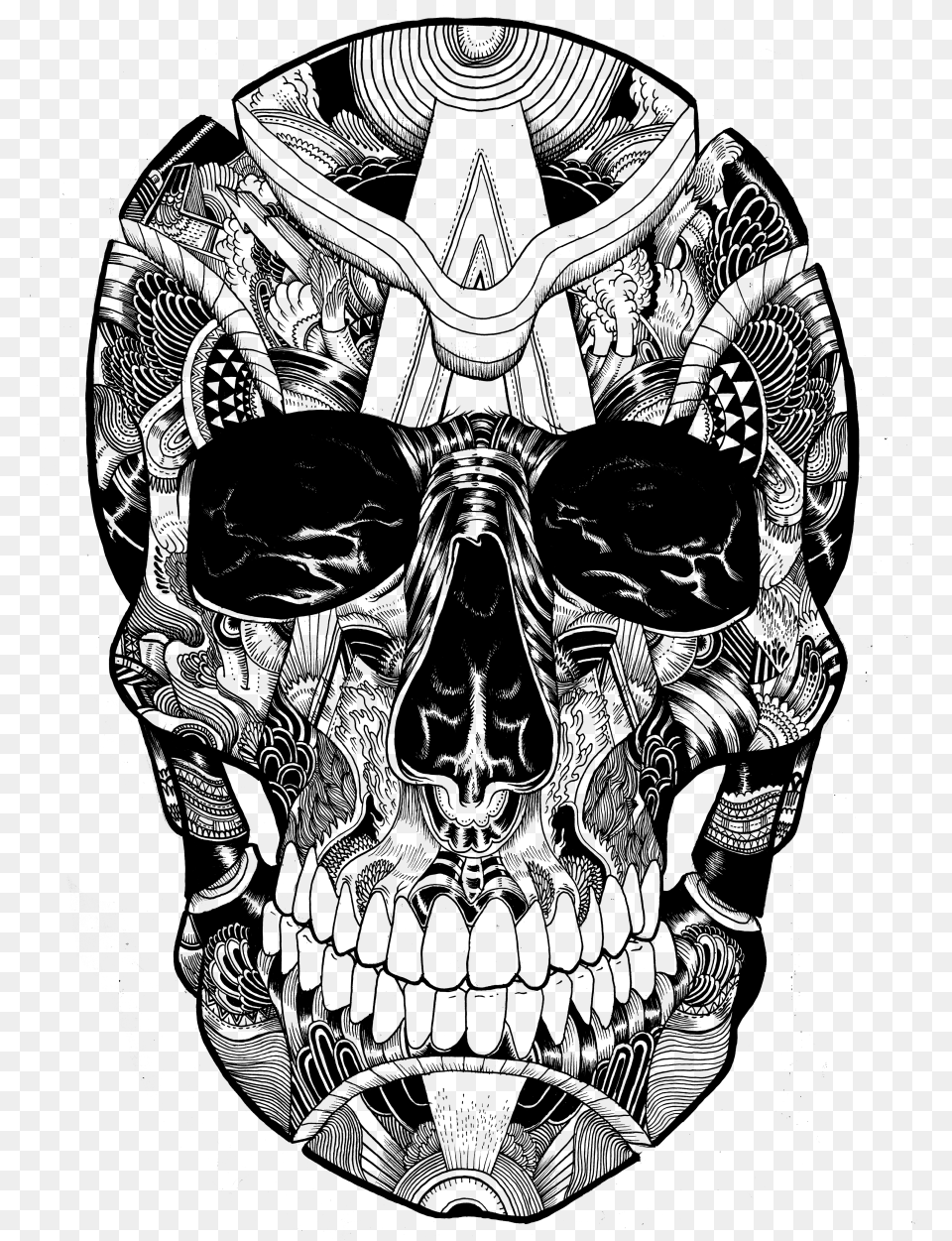 Tattoo Skull Bonerizing Production Artwork Iain Macarthur Artist Skulls, Gray Free Png Download