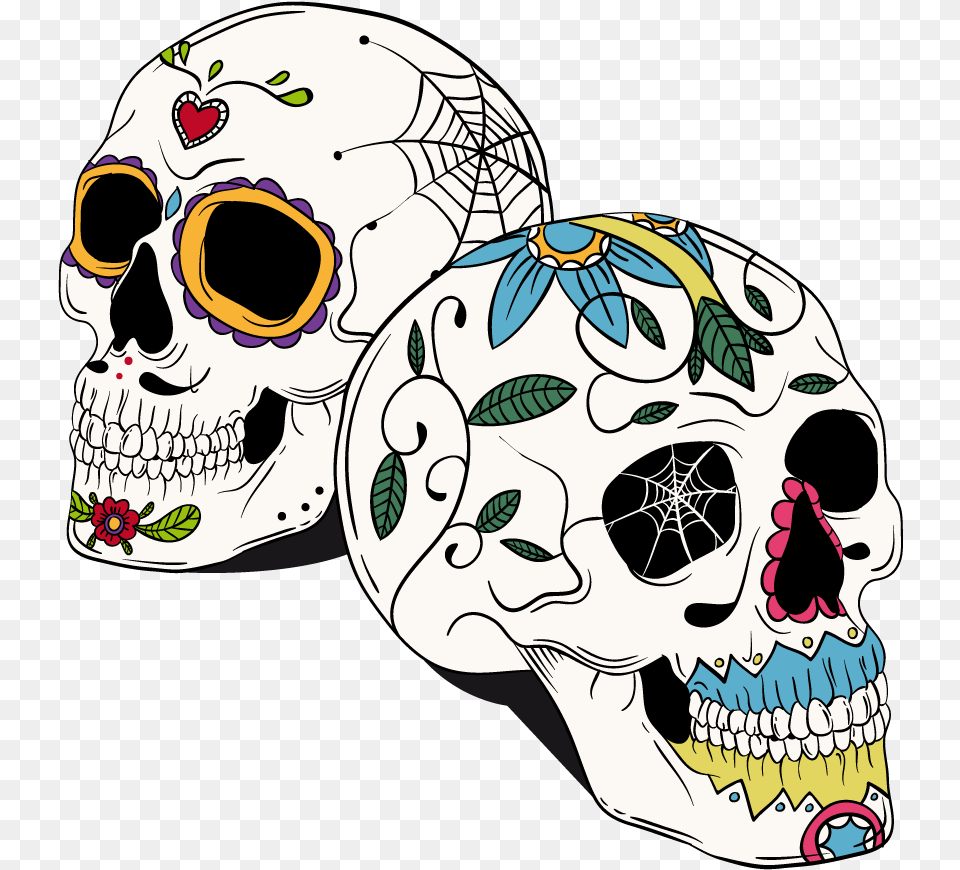 Tattoo Skull La Calavera Catrina Vector Human Clipart Calaveras Vector Dia De Muertos, Art, Doodle, Drawing, Baby Png