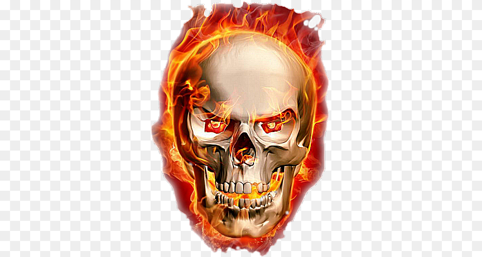 Tattoo Tatoo Skull Fire Flaming Skull, Adult, Bride, Female, Person Png