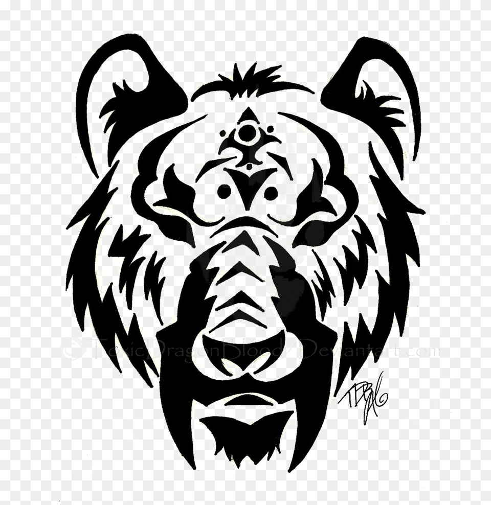 Tattoo Transparent Free Download, Stencil, Animal, Lion, Mammal Png Image