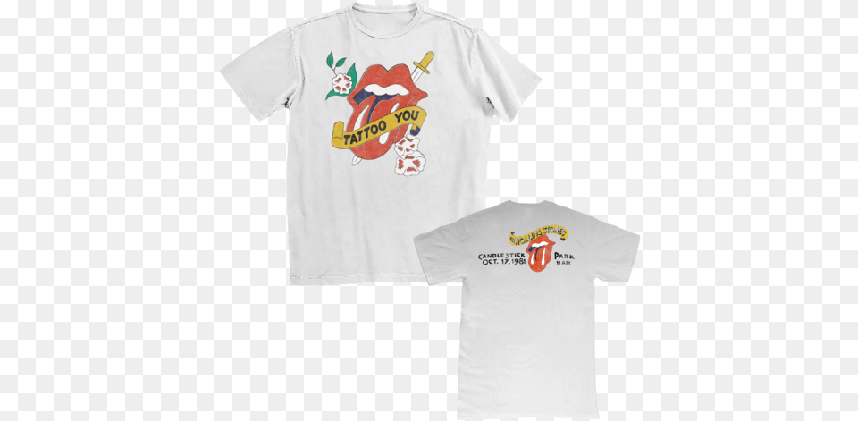 Tattoo Your Dagger Tongue T Shirt Vandor Rolling Stones 4 Piece Wood Coaster Set, Clothing, T-shirt Free Png Download