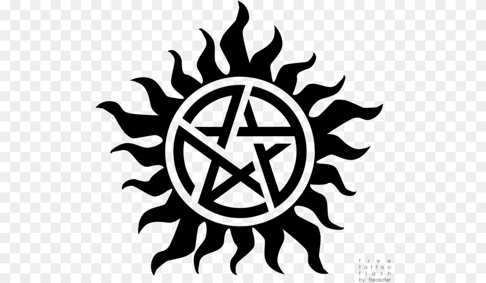 Tattoos Anti Possession Supernatural Anti Possession Symbol, Gray Png Image