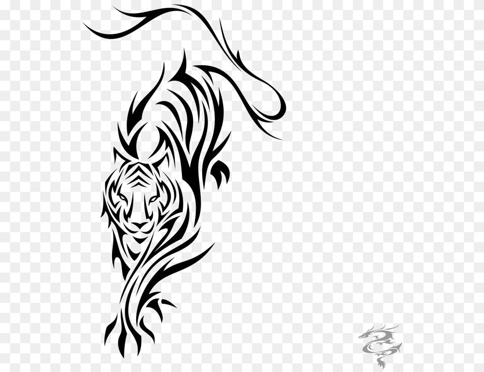 Tatuajes De Tigres Tribales, Art, Floral Design, Graphics, Pattern Free Png Download