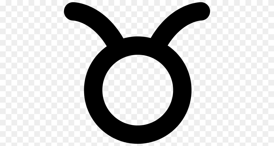Taurus Astrological Sign Symbol Icon, Gray Png Image