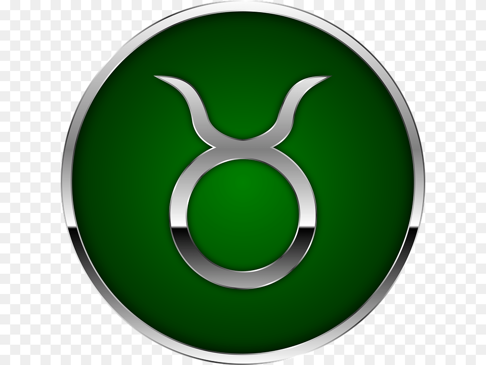 Taurus Astrology Sign Symbol Horoscope Zodiac Taurus Zodiac Sign Symbol, Green, Disk Free Png