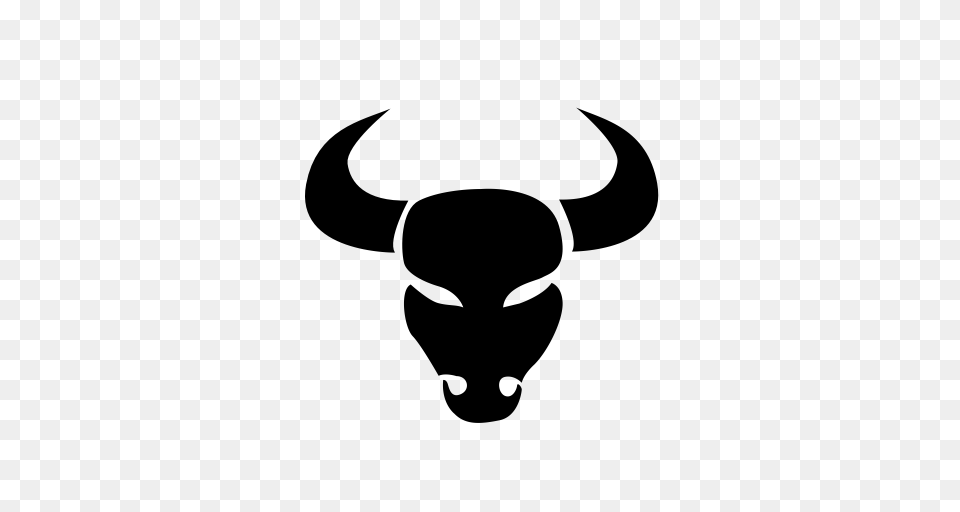 Taurus Bos Taurus Bull Icon With And Vector Format For, Gray Png Image