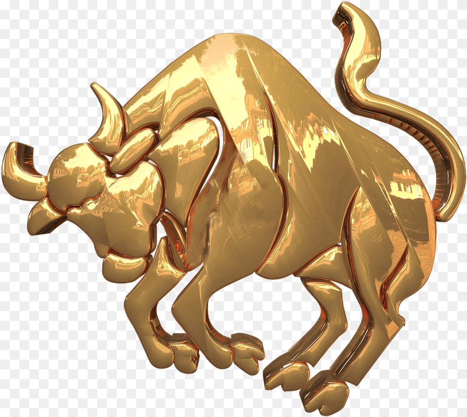 Taurus Golden, Bronze, Gold, Animal, Bull Free Png Download