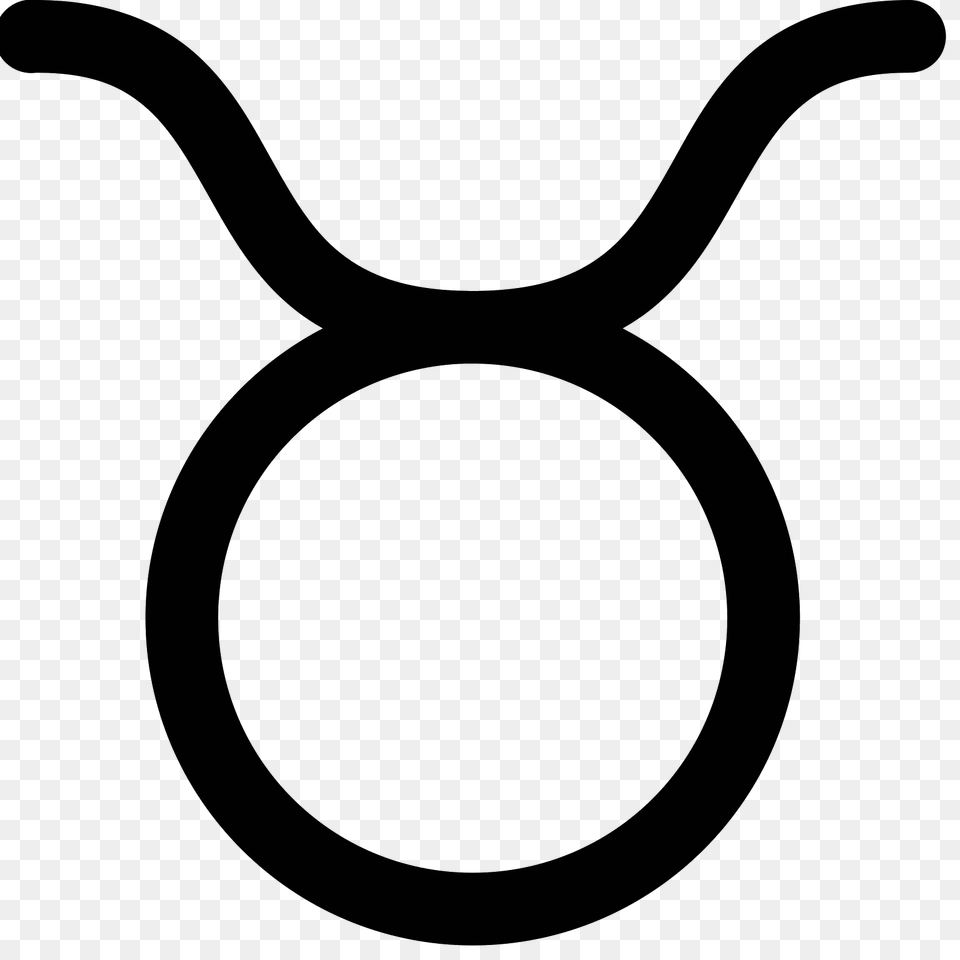 Taurus Icon, Gray Free Transparent Png